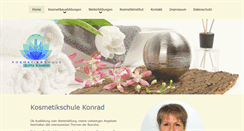 Desktop Screenshot of kosmetikschule-konrad.de
